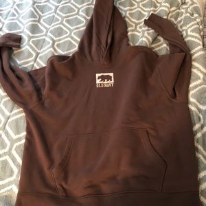 old navy thrifted brown hoodie